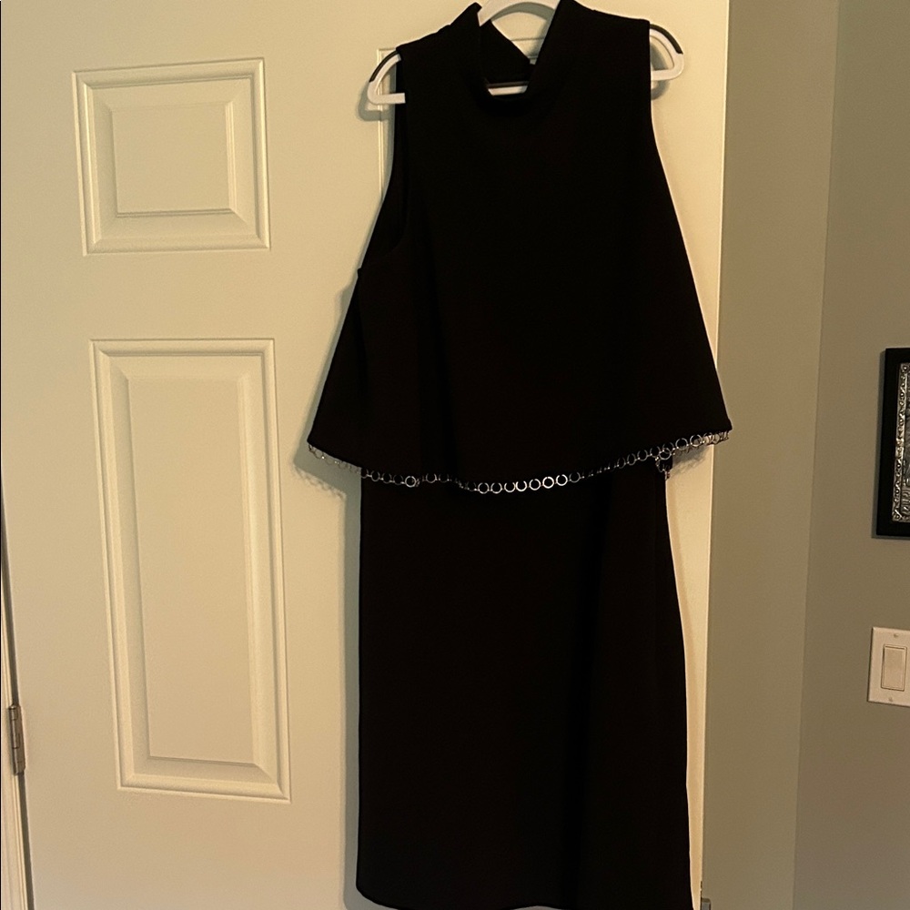 Muse Black Asymmetrical Sleeveless Dress